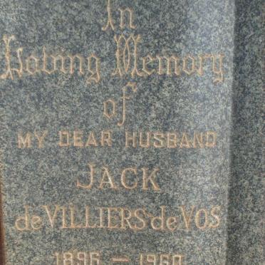 VOS Jack de Villiers, de 1896-1960