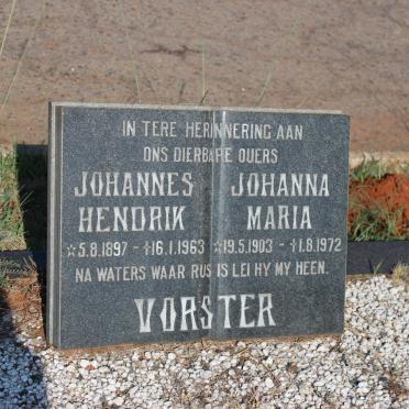 VORSTER Johannes Hendrik 1897-1963 &amp; Johanna Maria 1903-1972