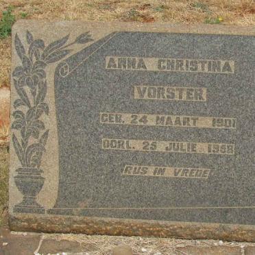 VORSTER Anna Christina 1901-1958