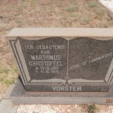 VORSTER Marthinus Christoffel 1912-1975