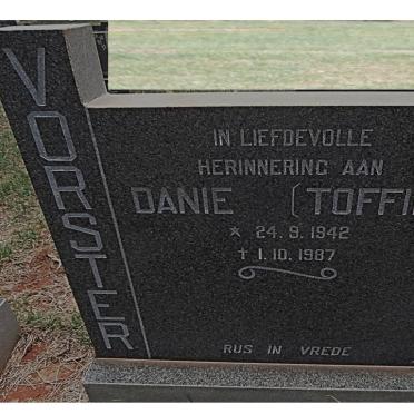 VORSTER Danie 1942-1987