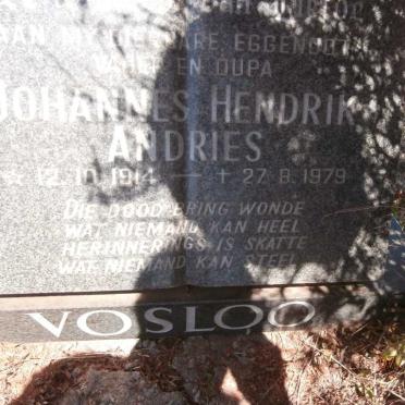 VOSLOO Johannes Hendrik Andries 1914-1979