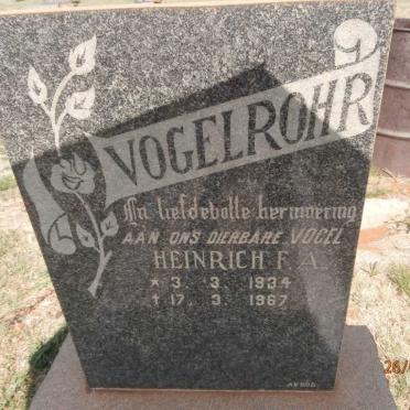 VOGELROHR Heinrich F.A. 1934-1967