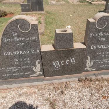 VREY Coenraad C.A. 1914-1971 &amp; Cornelia M. 1918-1989
