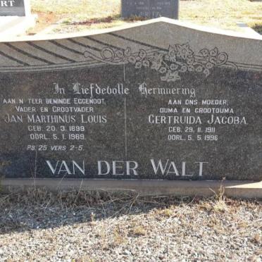 WALT Jan Marthinus Louis, van der 1899-1969 &amp; Gertruida Jacoba 1911-1996