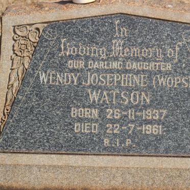 WATSON Wendy Josephine 1937-1961