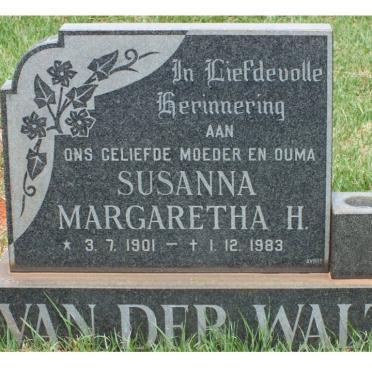 WALT Susanna Margaretha H., van der 1901-1983