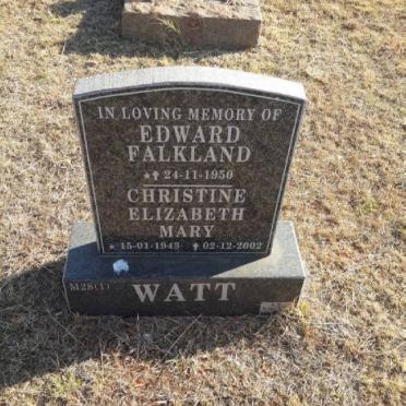 WATT Christine Elizabeth Mary 1943-2002 :: WATT Edward Falkland 1950-1950