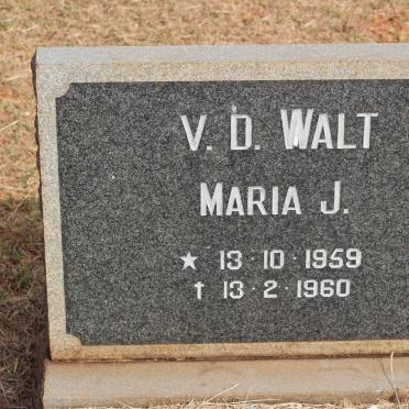 WALT Maria J., v.d. 1959-1960