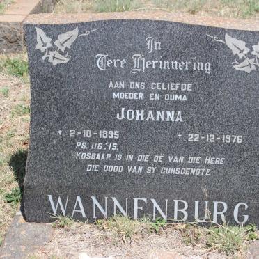 WANNENBURG Johanna 1895-1976