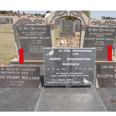 WARDECK George Henry William 1912-1971 &amp; Hyletta Sophia Maria 1914-1988 :: WARDECK Henry Washington 1940-2012