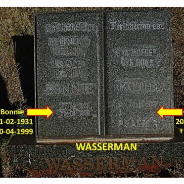 WASSERMAN Bonnie 1931-1999 &amp; Kotie 1935-
