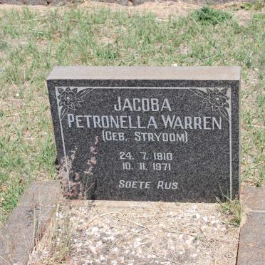 WARREN Jacoba Petronella nee STRYDOM 1910-1971