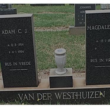WESTHUIZEN Adam C.J., van der 1914-1984 &amp; Magdalena M. 1914-