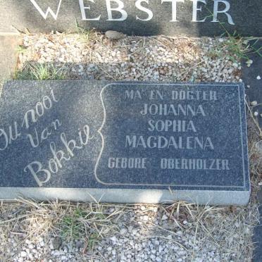 WEBSTER Anna Magdalena nee OBERHOLZER 1888-1965 :: WEBSTER Johanna Sophia Magdalena nee OBERHOLZER