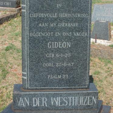 WESTHUIZEN Gideon, van der 1920-1967