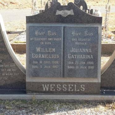 WESSELS Willem Cornelius 1906-1967 &amp; Johanna Catharina 1906-1990
