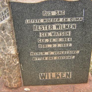 WILKEN Hester nee WATSON 1864-1952