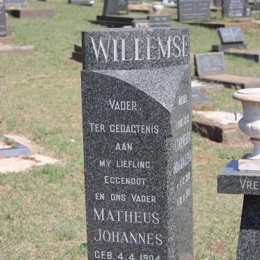 WILLEMSE Matheus Johannes 1904-1964 &amp; Cornelia Magdalena 1908-1975