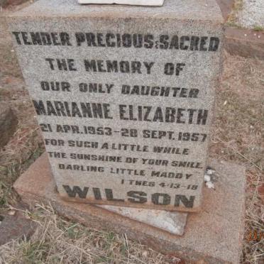 WILSON Marianne Elizabeth 1953-1957