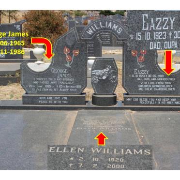 WILLIAMS Eazzy 1923-2007 &amp; Ellen 1928-2000 :: WILLIAMS George James 1965-1986