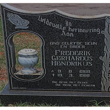 WOLMARANS Frederik Gerhardus Hendrikus 1968-1988