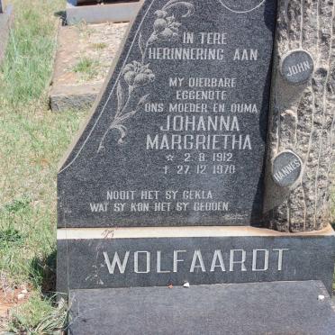 WOLFAARDT Johanna Magrietha 1912-1970