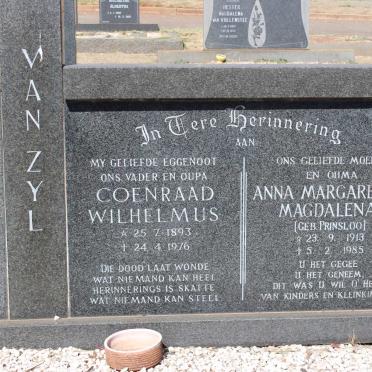 ZYL Coenraad Wilhelmus, van 1893-1976 &amp; Anna Margaretha Magdalena PRINSLOO 1913-1985