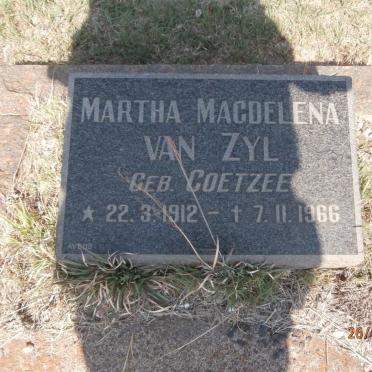 ZYL Martha Magdelena, van nee COETZEE 1912-1966