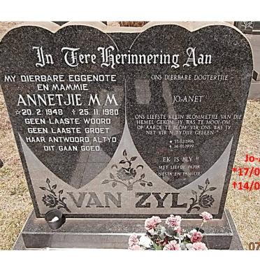 ZYL Annetjie M.M., van 1948-1980 :: VAN ZYL Jo-Anet 1996-1999