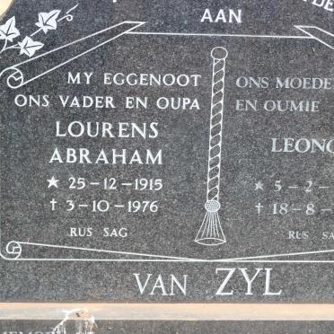 ZYL Lourens Abraham, van 1915-1976 &amp; Leonora 1917-2003 :: VAN ZYL Sharon 1965-1998