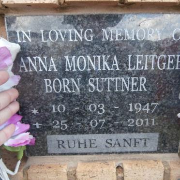 LEITGEB Anna Monika nee SUTTNER 1947-2011