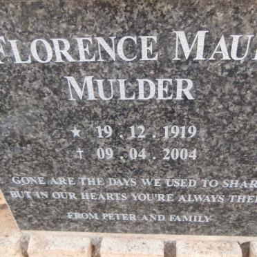 MULDER Florence Maud 1919-2004