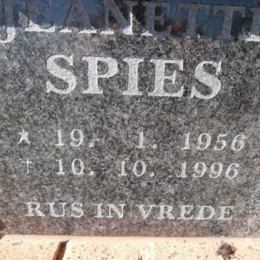 SPIES Jeanette 1956-1996