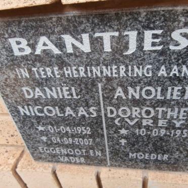BANTJES Daniël Nicolaas 1952-2007 &amp; Anolien Dorothea VREY 1959-