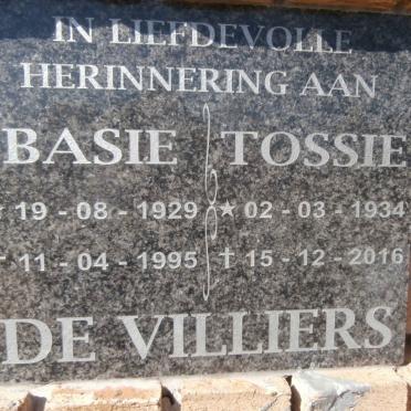 VILLIERS Basie, de 1929-1995 &amp; Tossie 1934-2016
