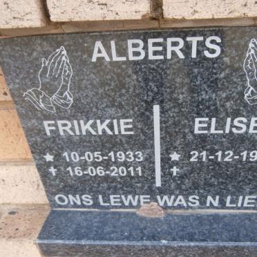 ALBERTS Frikkie 1933-2011 &amp; Elise 1933-