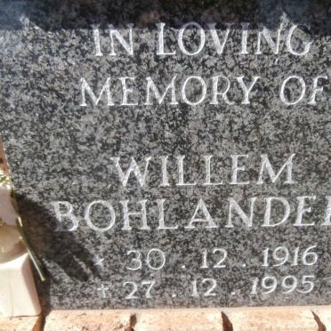 BOHLANDER Willem 1916-1995
