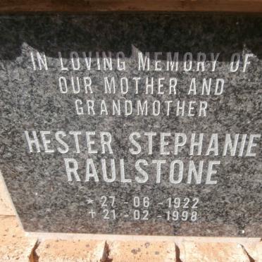 RAULSTONE Hester Stephanie 1922-1998