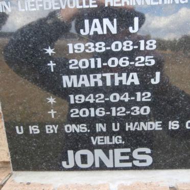 JONES Jan J. 1938-2011 &amp; Martha J. 1942-2016