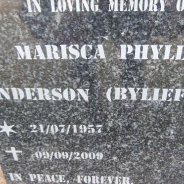 ANDERSON Marisca Phyllis nee BYLIEFELD 1957-2009