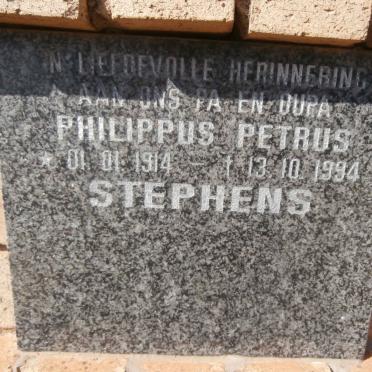 STEPHENS Philippus Petrus 1914-1994