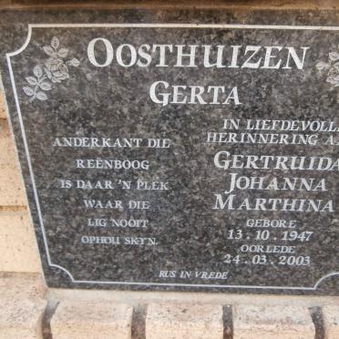 OOSTHUIZEN Gertruida Johanna Marthina 1947-2003