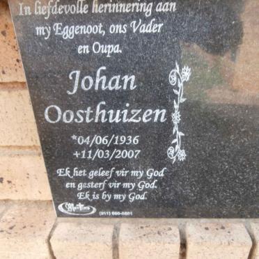 OOSTHUIZEN Johan 1936-2007
