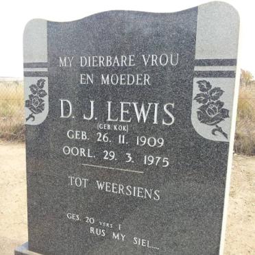 LEWIS D.J. nee KOK 1909-1975