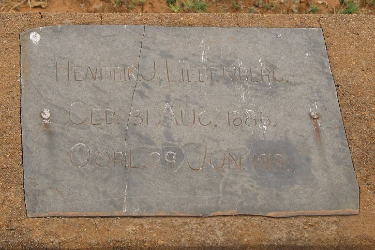LIEBENBERG Hendrik J. 1886-1919