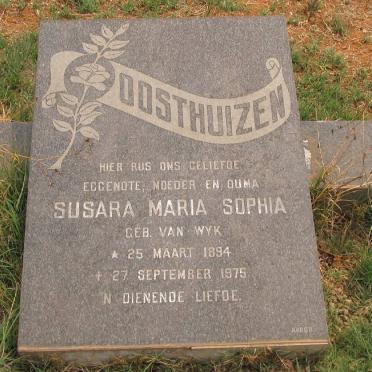 OOSTHUIZEN Susara Maria Sophia nee VAN WYK 1894-1975