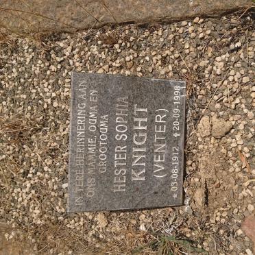 KNIGHT Hester Sophia nee VENTER 1912-1998