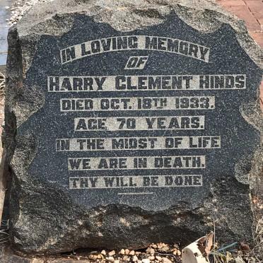 HINDS Harry Clement -1933