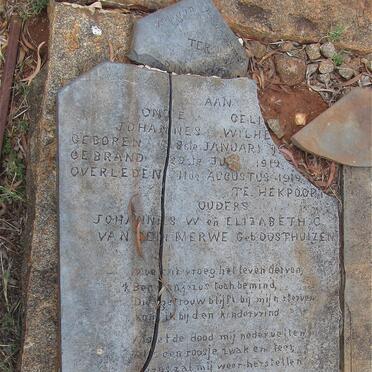 MERWE Johannes Wilhelmus, v.d. 1910-1912